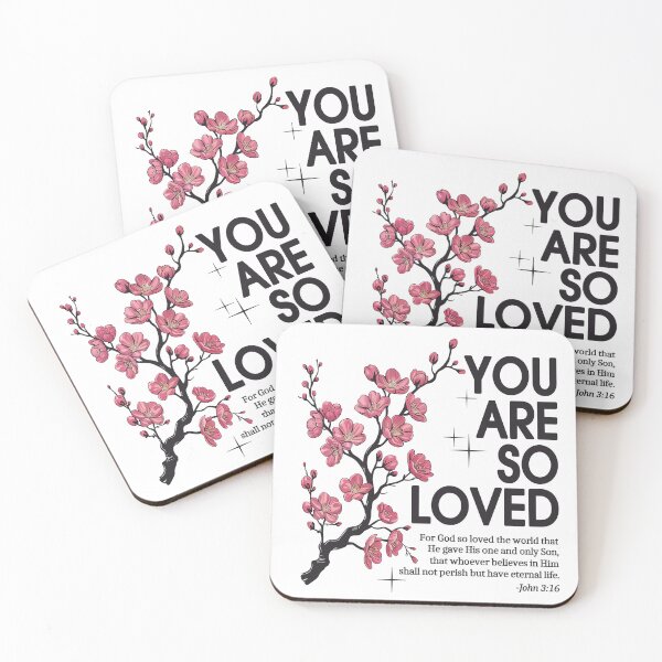 Aperçu de l'œuvre Tu es tellement aimé(e) Chrétien Floral Jean 3:16 créée et vendue par stylesip.