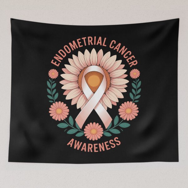 Item preview, Endometrial Cancer Awareness Peach Ribbon designed and sold by Moon-Ape.