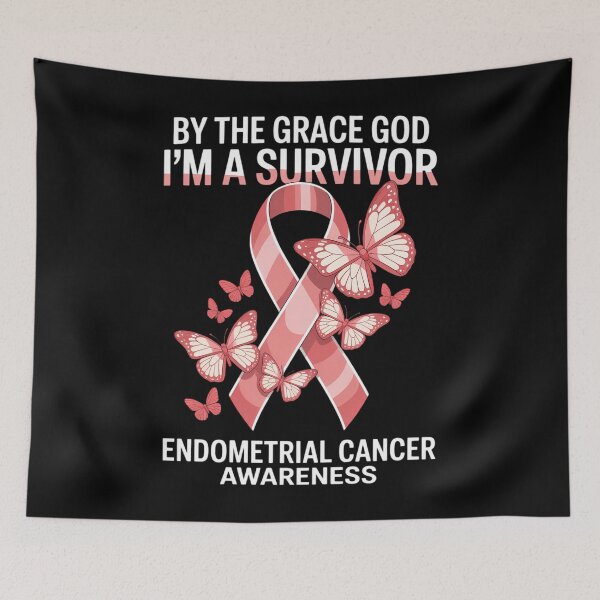 Item preview, Endometrial Cancer Awareness Peach Ribbon designed and sold by Moon-Ape.
