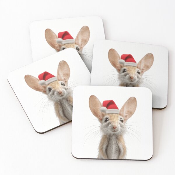 Item preview, Festive Gobi Jerboa in Santa Hat designed and sold by LazyOwlStore.