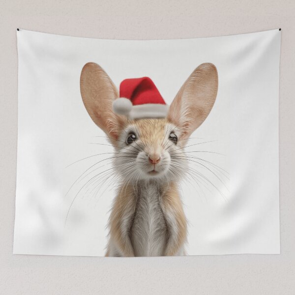 Item preview, Festive Gobi Jerboa in Santa Hat designed and sold by LazyOwlStore.