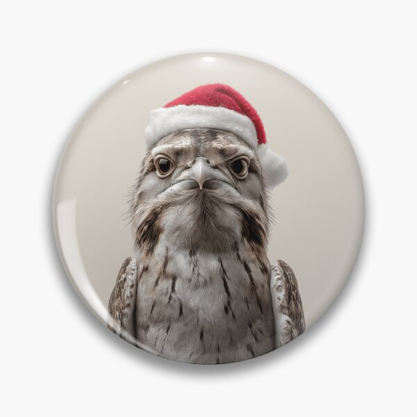 Item preview, Festive Great Potoo Bird in Santa Hat designed and sold by LazyOwlStore.