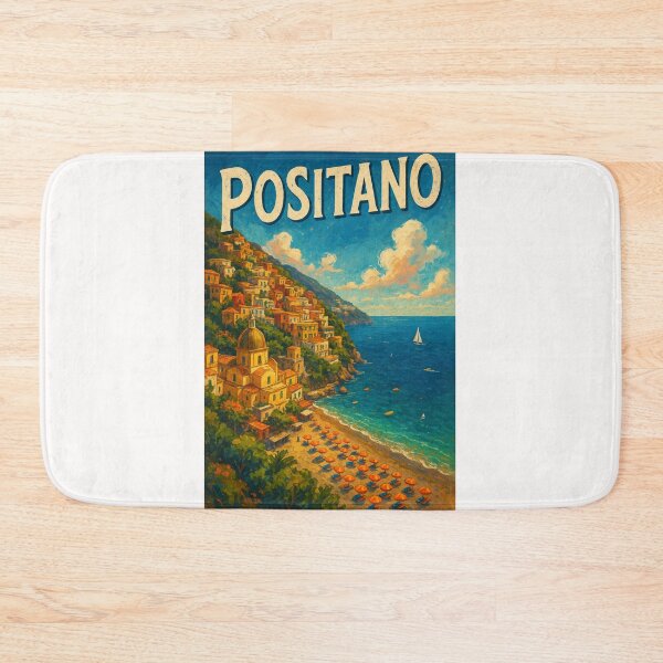 Item preview,  Positano Amalfi Coast Beach View Italy designed and sold by Places On Earth.