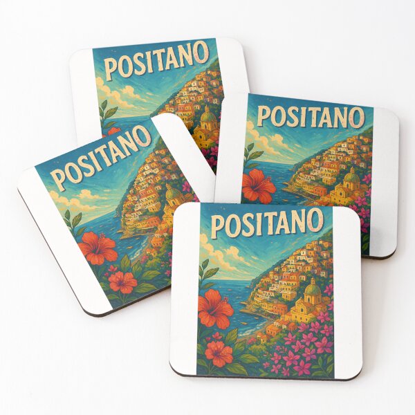 Item preview,  Positano Italy Floral Coastline View designed and sold by Places On Earth.