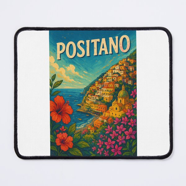 Item preview,  Positano Italy Floral Coastline View designed and sold by Places On Earth.