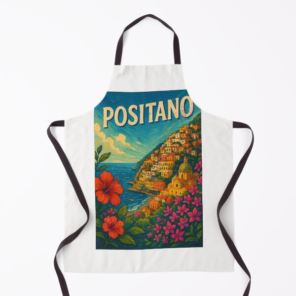 Item preview, Positano Italy Floral Coastline View designed and sold by Places On Earth.