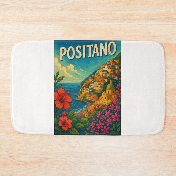 Item preview,  Positano Italy Floral Coastline View designed and sold by Places On Earth.