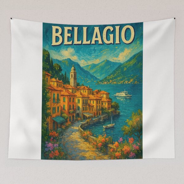 Item preview, Bellagio Italy Lakeside View on Lake Como designed and sold by Places On Earth.