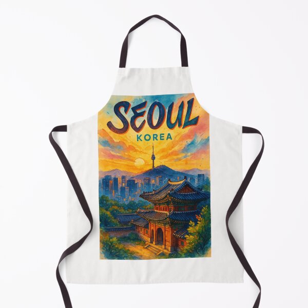 Item preview, Seoul South Korea Sunset Skyline and Temple designed and sold by Places On Earth.