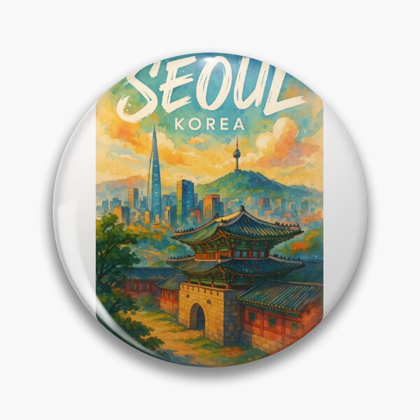 Item preview, Seoul South Korea Cityscape with Namsan and Lotte Tower designed and sold by Places On Earth.