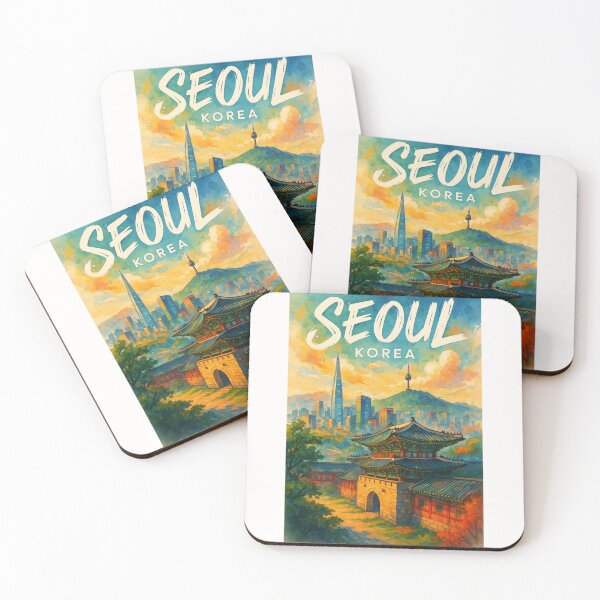 Item preview, Seoul South Korea Cityscape with Namsan and Lotte Tower designed and sold by Places On Earth.