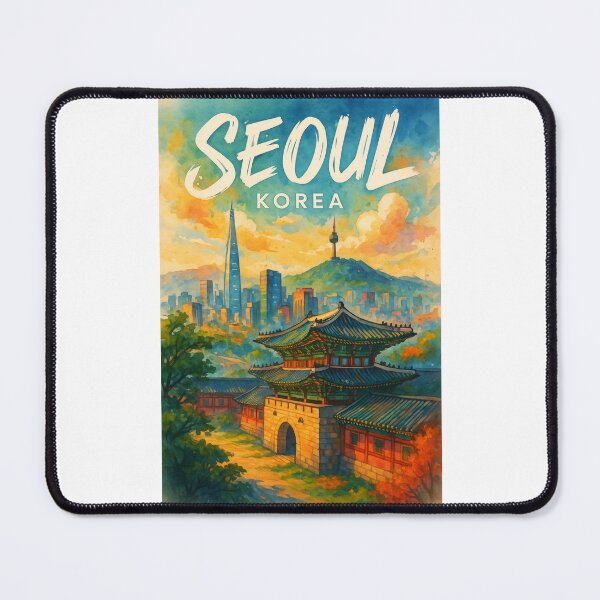 Item preview, Seoul South Korea Cityscape with Namsan and Lotte Tower designed and sold by Places On Earth.