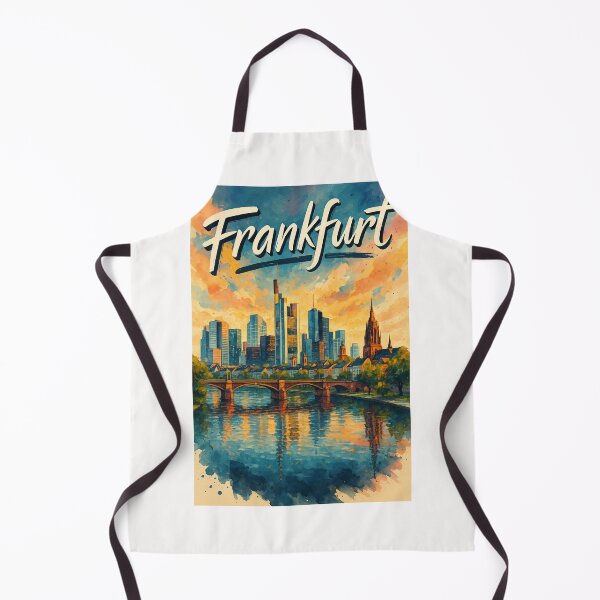 Item preview, Frankfurt Germany Sunset View with River and Skyline designed and sold by Places On Earth.