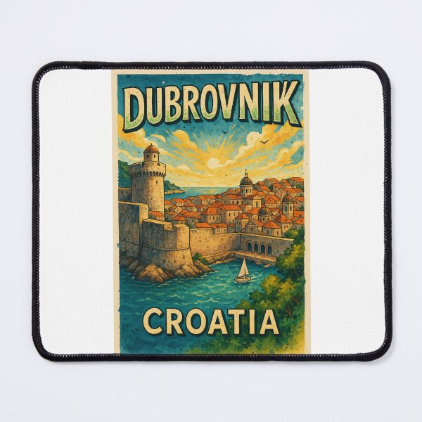 Item preview,  Dubrovnik Croatia Harbor and City Walls View designed and sold by Places On Earth.