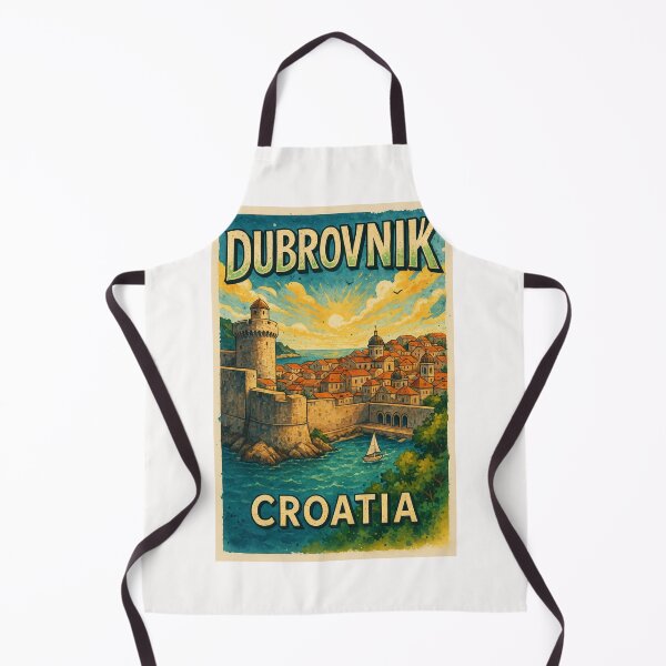 Item preview, Dubrovnik Croatia Harbor and City Walls View designed and sold by Places On Earth.