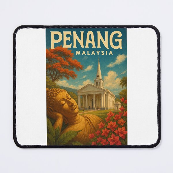 Item preview,  Penang Malaysia Colonial Landmark and Buddha Garden designed and sold by Places On Earth.