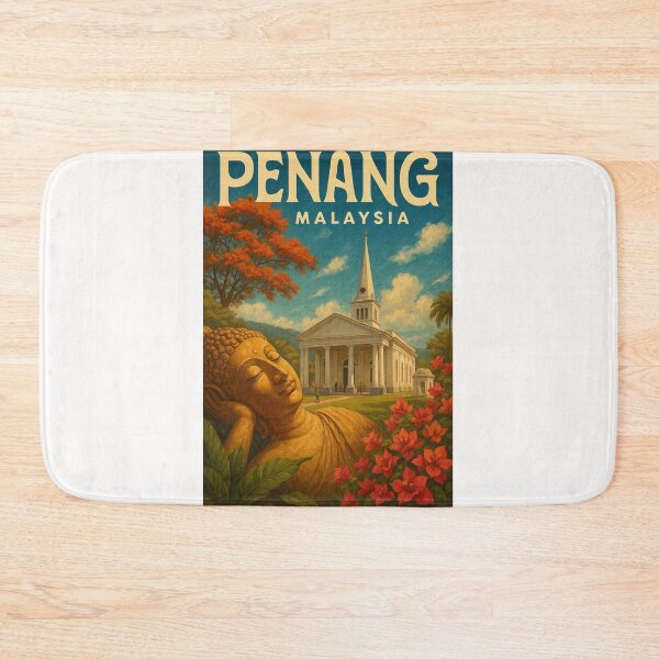 Item preview,  Penang Malaysia Colonial Landmark and Buddha Garden designed and sold by Places On Earth.