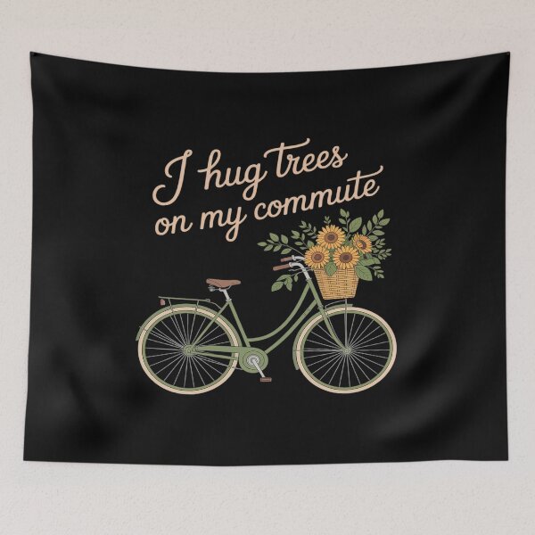 Item preview, I Hug Trees On My Commute Eco Bike Nature Graphic designed and sold by August4Laughs25.