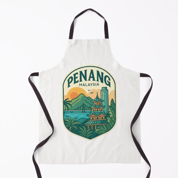 Item preview, Penang Malaysia Skyline and Pagoda Coastal Scene designed and sold by Places On Earth.