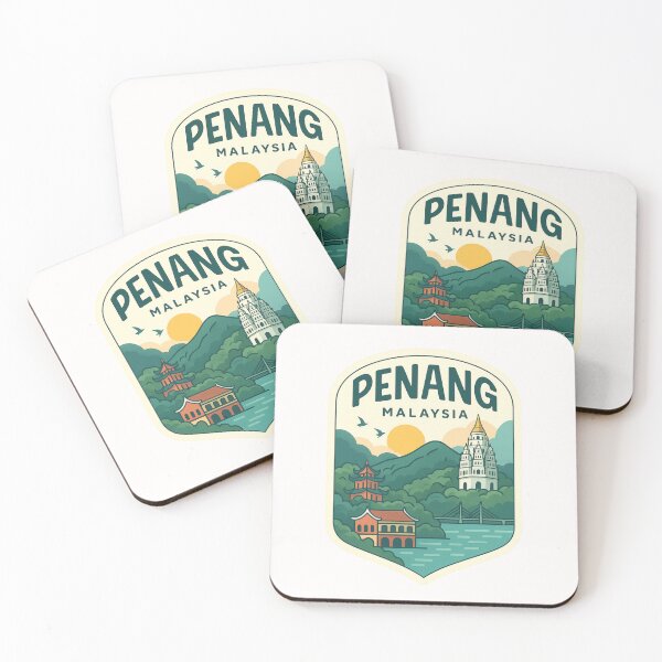 Item preview,  Penang Malaysia Kek Lok Si and Mountain Bridge Badge designed and sold by Places On Earth.