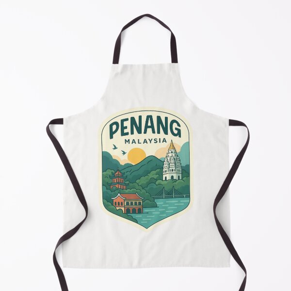 Item preview,  Penang Malaysia Kek Lok Si and Mountain Bridge Badge designed and sold by Places On Earth.