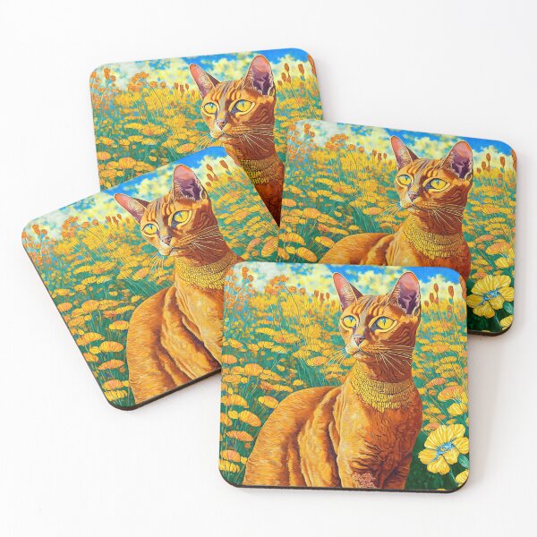 Item preview, Gilded Abyssinian: Klimt-Inspired Feline in Floral Opulence designed and sold by LanaGustavsson.