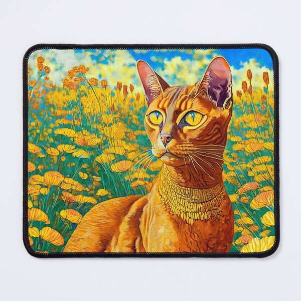 Item preview, Gilded Abyssinian: Klimt-Inspired Feline in Floral Opulence designed and sold by LanaGustavsson.
