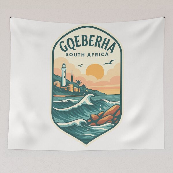 Item preview,  Gqeberha South Africa Lighthouse Coastline Sunset designed and sold by Places On Earth.