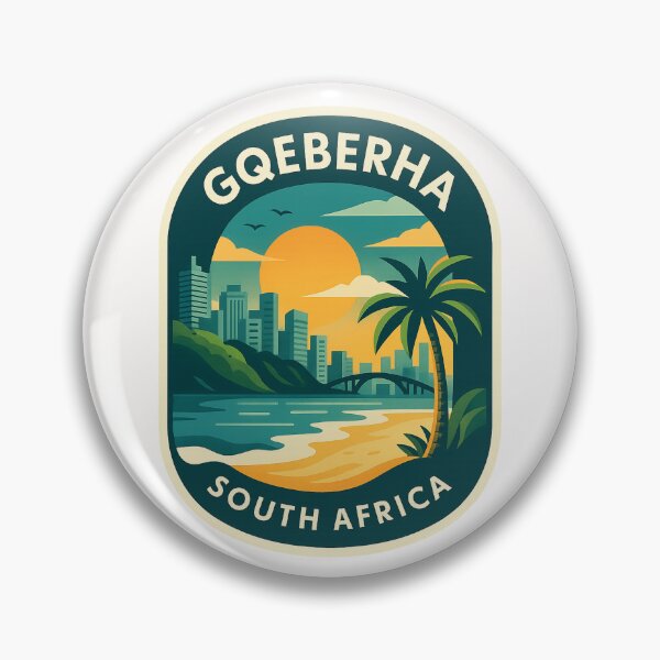 Item preview,  Gqeberha South Africa Skyline and Beach Bridge View designed and sold by Places On Earth.