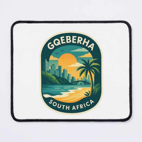 Item preview,  Gqeberha South Africa Skyline and Beach Bridge View designed and sold by Places On Earth.