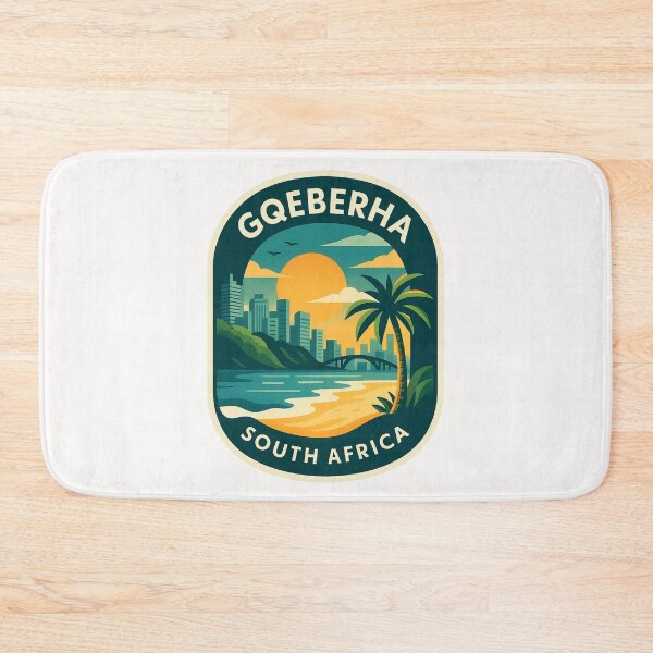 Item preview,  Gqeberha South Africa Skyline and Beach Bridge View designed and sold by Places On Earth.