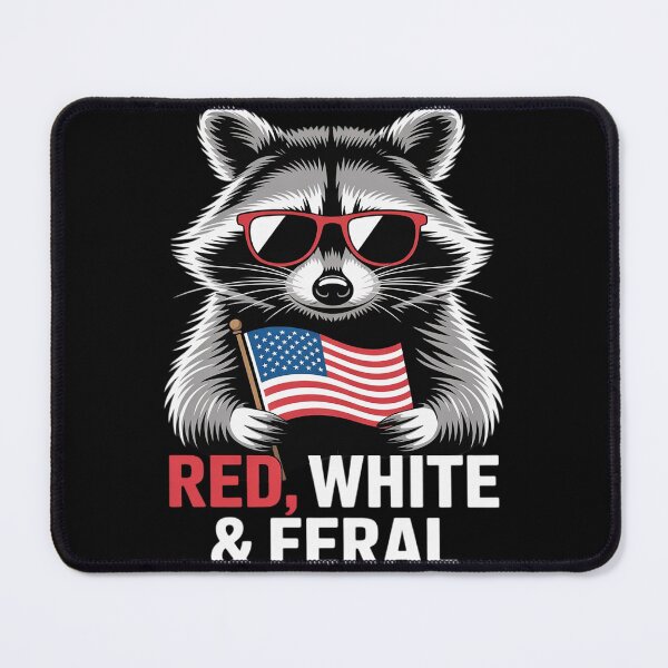 Item preview, Red White And Feral Racoon Feral 4th Of July designed and sold by NeomiStoreSS.