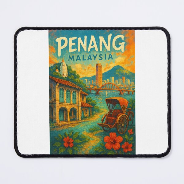 Item preview,  Penang Malaysia Urban Bridge Scene with Pagoda designed and sold by Places On Earth.
