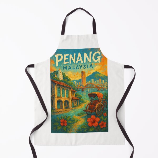 Item preview,  Penang Malaysia Urban Bridge Scene with Pagoda designed and sold by Places On Earth.