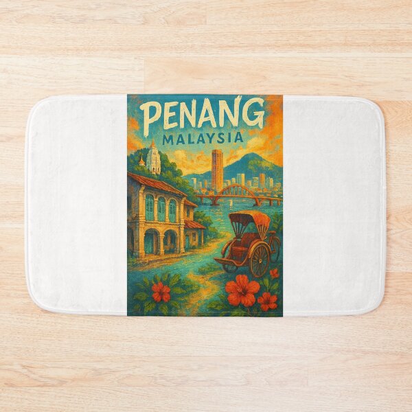 Item preview,  Penang Malaysia Urban Bridge Scene with Pagoda designed and sold by Places On Earth.