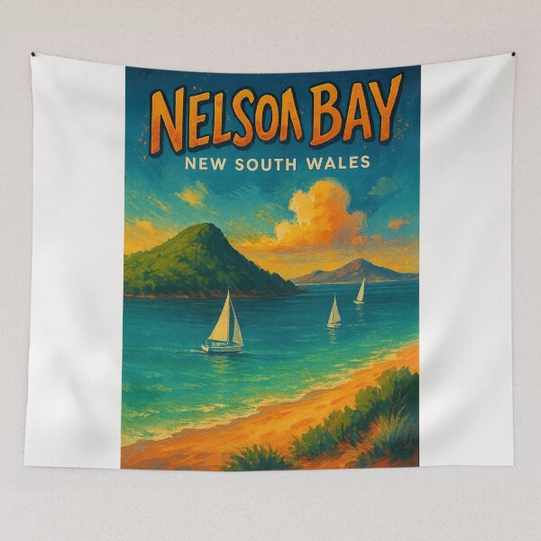 Item preview,  Nelson Bay New South Wales Sailboats and Headland designed and sold by Places On Earth.