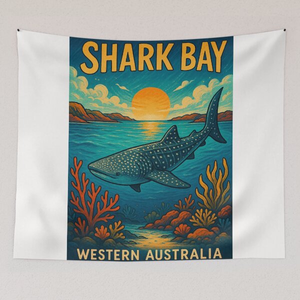 Item preview,  Shark Bay Whale Shark Sunset Western Australia designed and sold by Places On Earth.