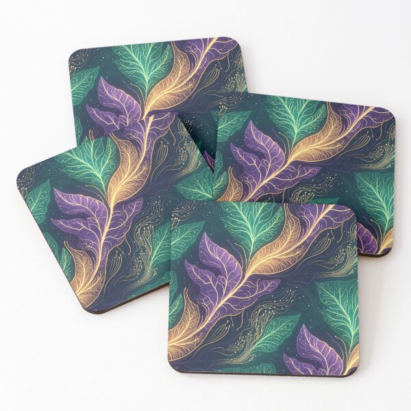 Item preview, Enchanted Bioluminescent Leaves designed and sold by Kaleidoscope Print.