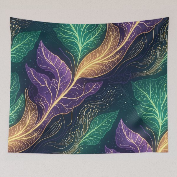 Item preview, Enchanted Bioluminescent Leaves designed and sold by Kaleidoscope Print.