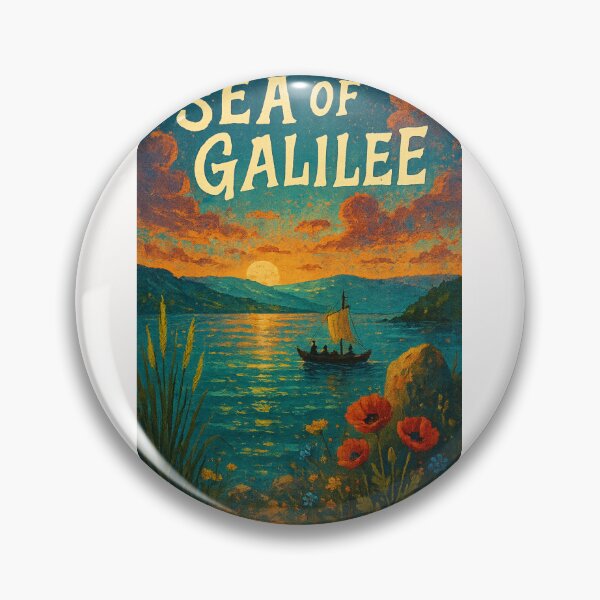 Item preview,  Sea of Galilee Sunset Boat and Wildflowers Israel designed and sold by Places On Earth.