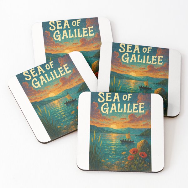 Item preview,  Sea of Galilee Sunset Boat and Wildflowers Israel designed and sold by Places On Earth.