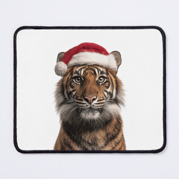 Item preview, Festive Sumatran Tiger in Santa Hat designed and sold by LazyOwlStore.