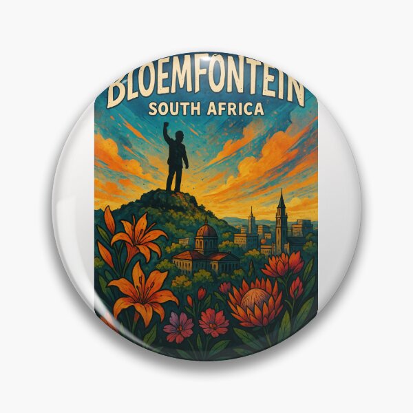 Item preview,  Bloemfontein South Africa Skyline and Naval Hill Statue designed and sold by Places On Earth.