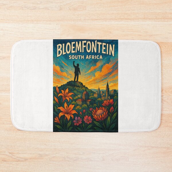 Item preview,  Bloemfontein South Africa Skyline and Naval Hill Statue designed and sold by Places On Earth.