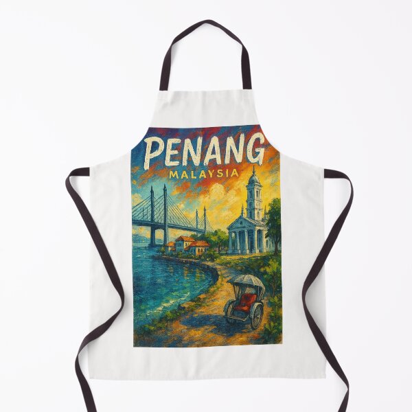 Item preview,  Penang Malaysia Colonial Church and Waterfront Bridge designed and sold by Places On Earth.