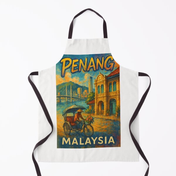 Item preview,  Penang Malaysia Trishaw and George Town Skyline designed and sold by Places On Earth.