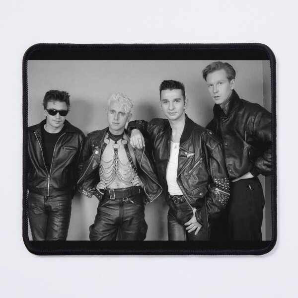 Item preview, Depeche Mode Retro Black & White Band Portrait – Classic 80s Rock Aesthetic designed and sold by Lexie Reed.
