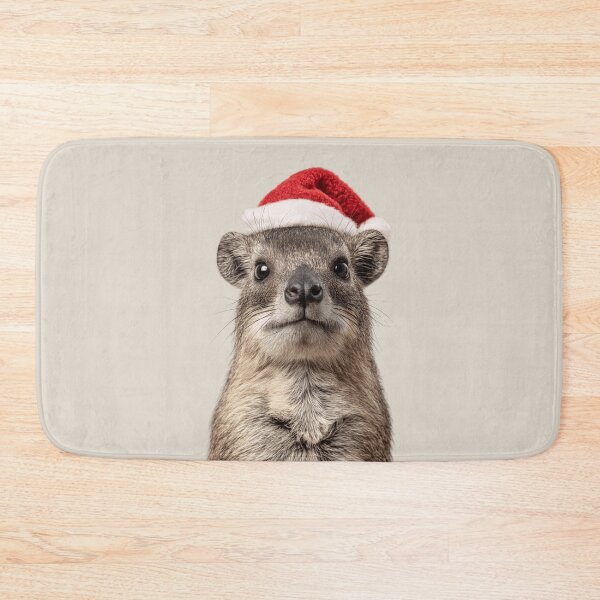 Item preview, Festive Tree Hyrax in Santa Hat designed and sold by LazyOwlStore.