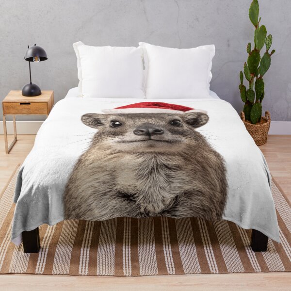 Item preview, Festive Tree Hyrax in Santa Hat designed and sold by LazyOwlStore.