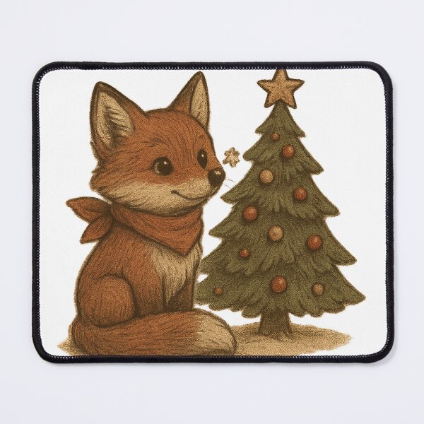Item preview, Cute Christmas Fox with Tree designed and sold by photoparadise22.